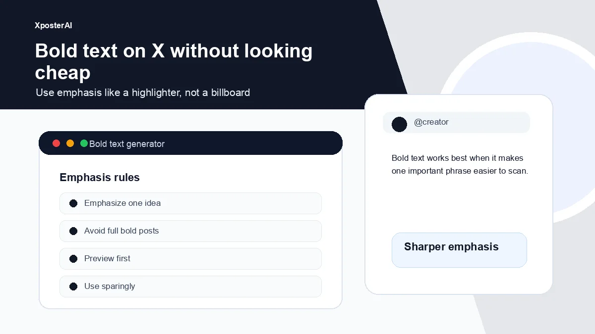 Cover image for How to use bold text on X without making your post look cheap